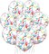 Thickened Extra Strong Latex Helium Float(Rainbow Strip Confetti)